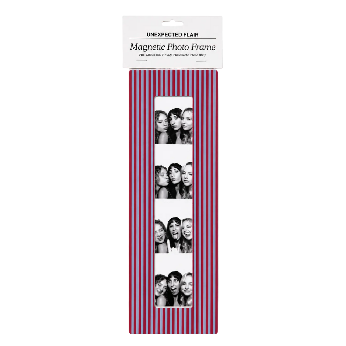 Magnetic Vintage Photobooth Frame - Red & Blue Stripe
