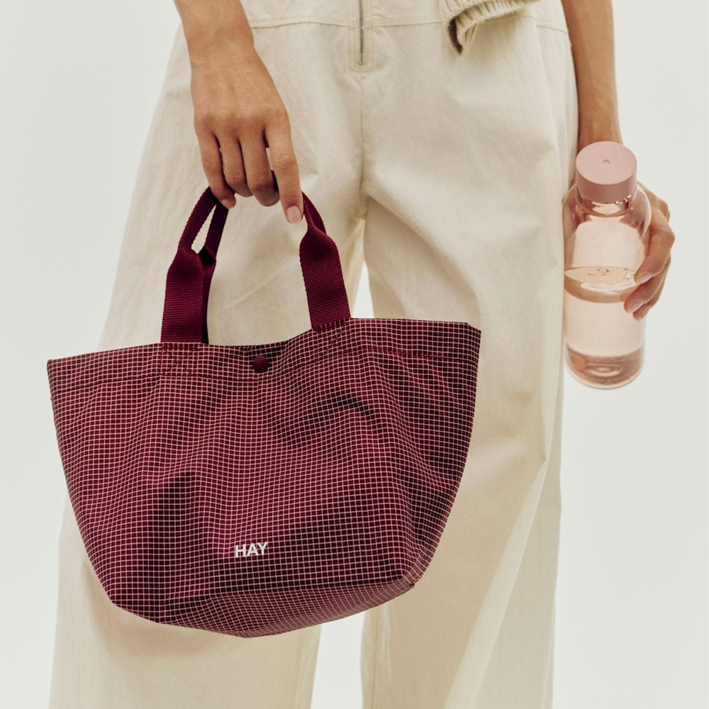 Grid Everyday Bag Mini - Burgundy