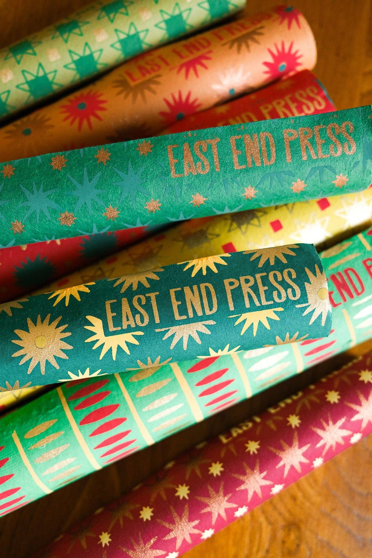 Festive Gift Wrap in Winter's Bloom