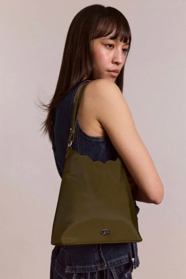 Lorelai bag in Heavy Satin Olive
