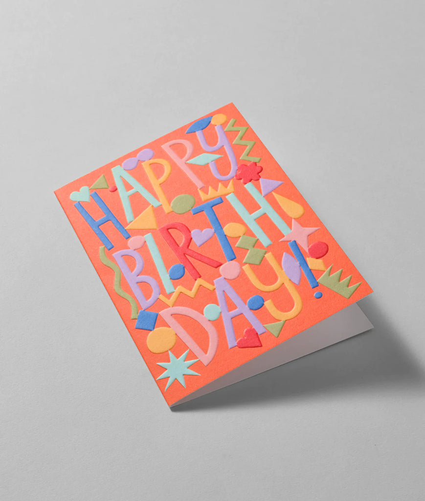 Bright Happy Birthday Embossed Card