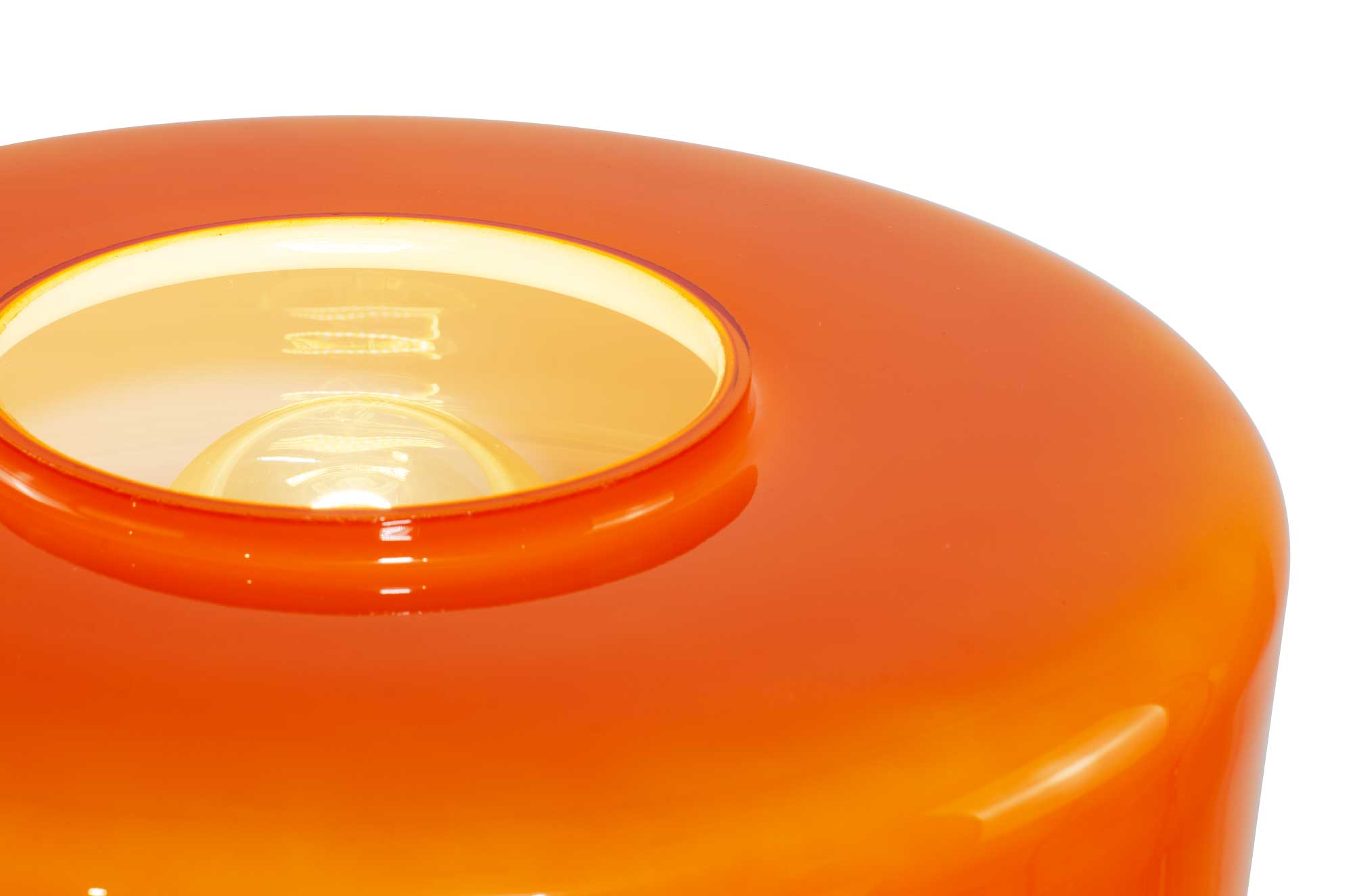 XXL table lamp in colored glass and retro style Foza Maxi