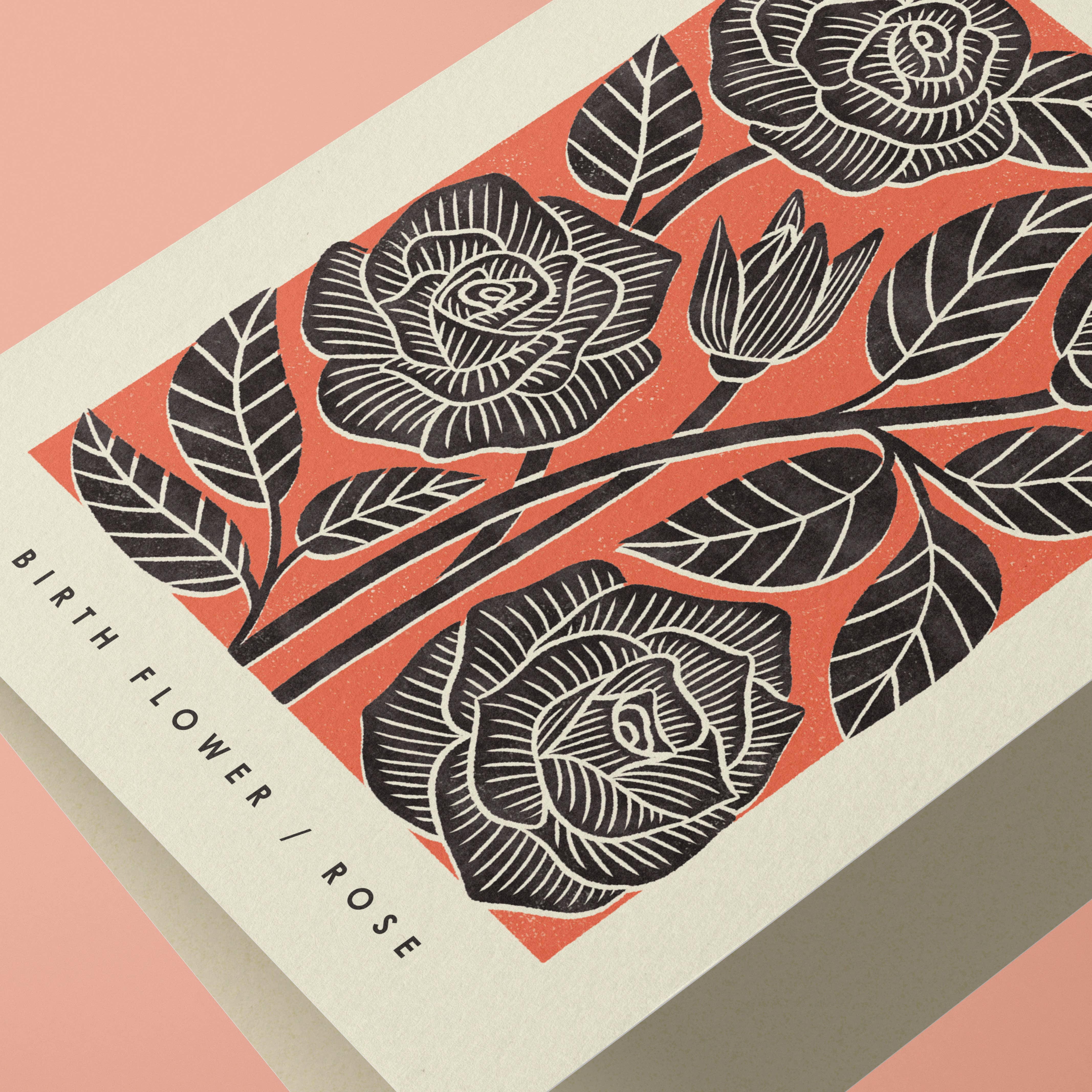 June Rose | Birth Flower Reusable Greeting Card