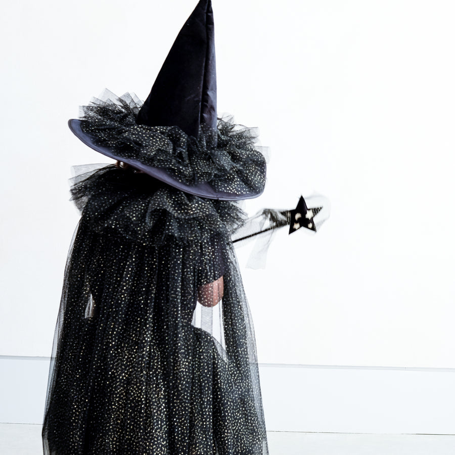 Esmerelda witch ruffle hat