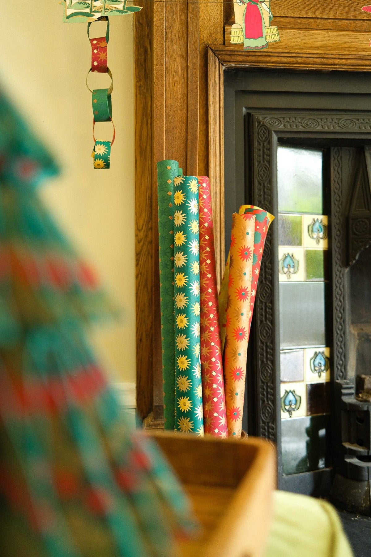 Festive Gift Wrap in Winter's Bloom