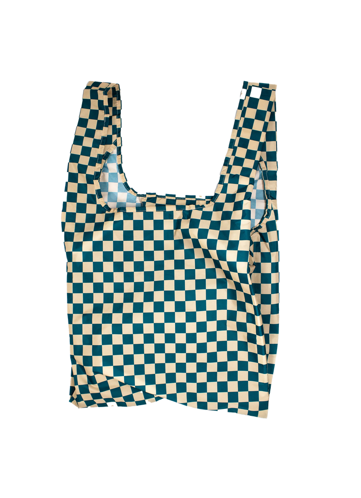 Kind Bag - Teal & Beige Chequer Board