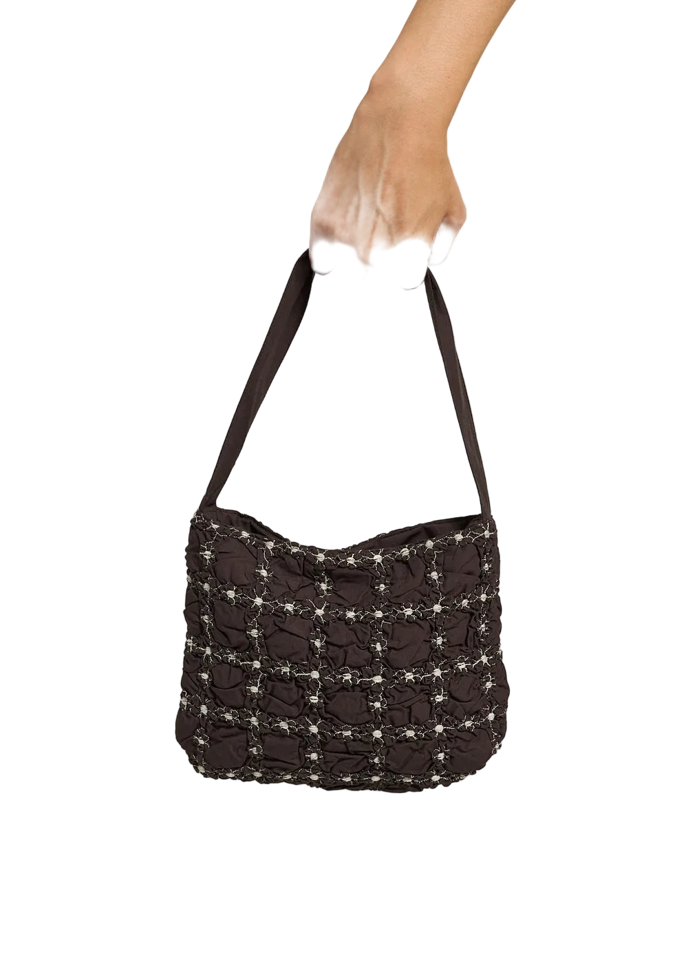 Minnie Shirred Shoulder Bag