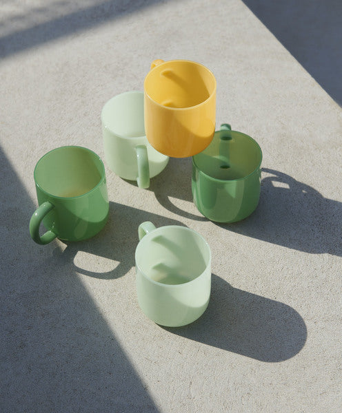 Light Jade Borosilicate Mug - Set of 2