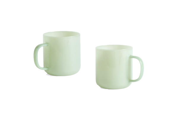 Light Jade Borosilicate Mug - Set of 2