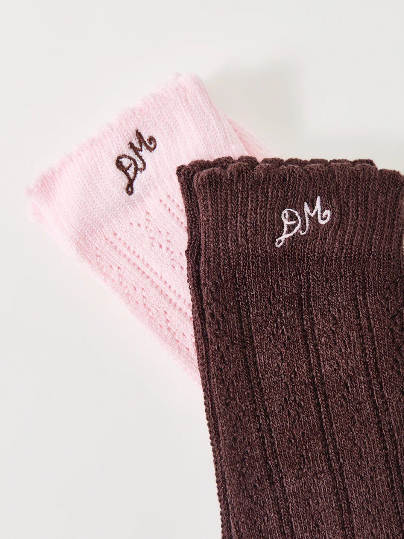 Damson Madder - Calf Length Two Pack Pointelle