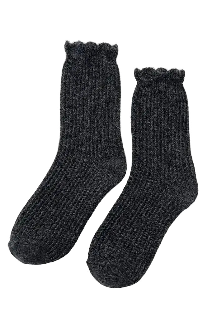 Linen Scallop Socks