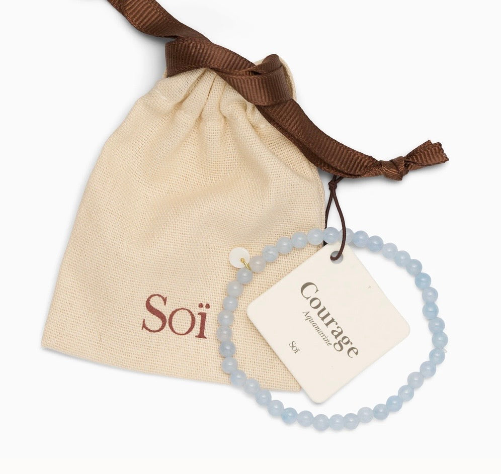 Petite Aquamarine Stretch Bracelet