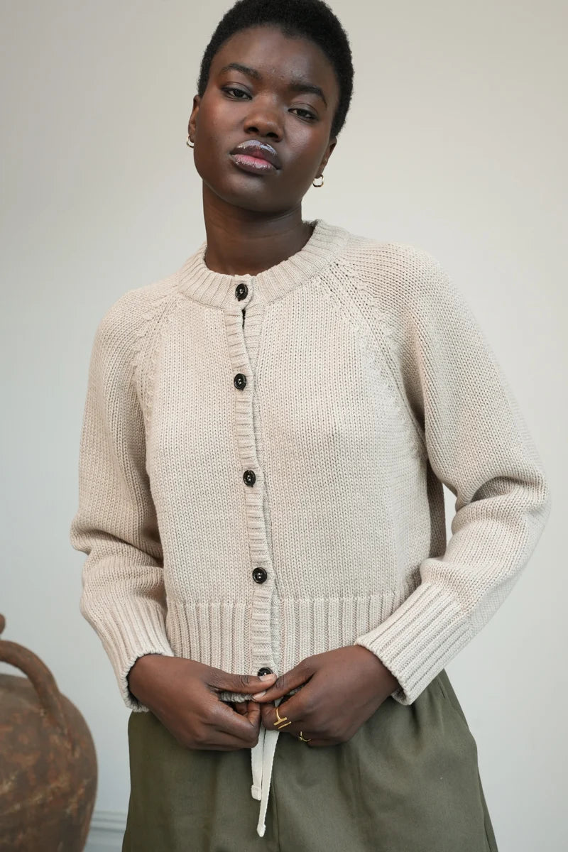 Sian Organic Cotton Knitted Cardigan