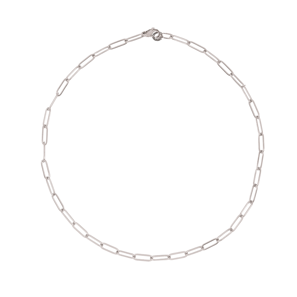 Cable Chain Necklace -Silver