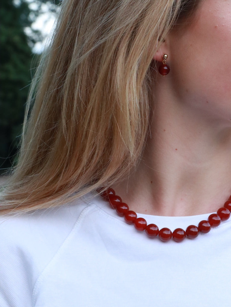 Faro Red Jade Necklace