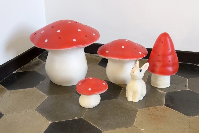 Small Mushroom Lamp - Red