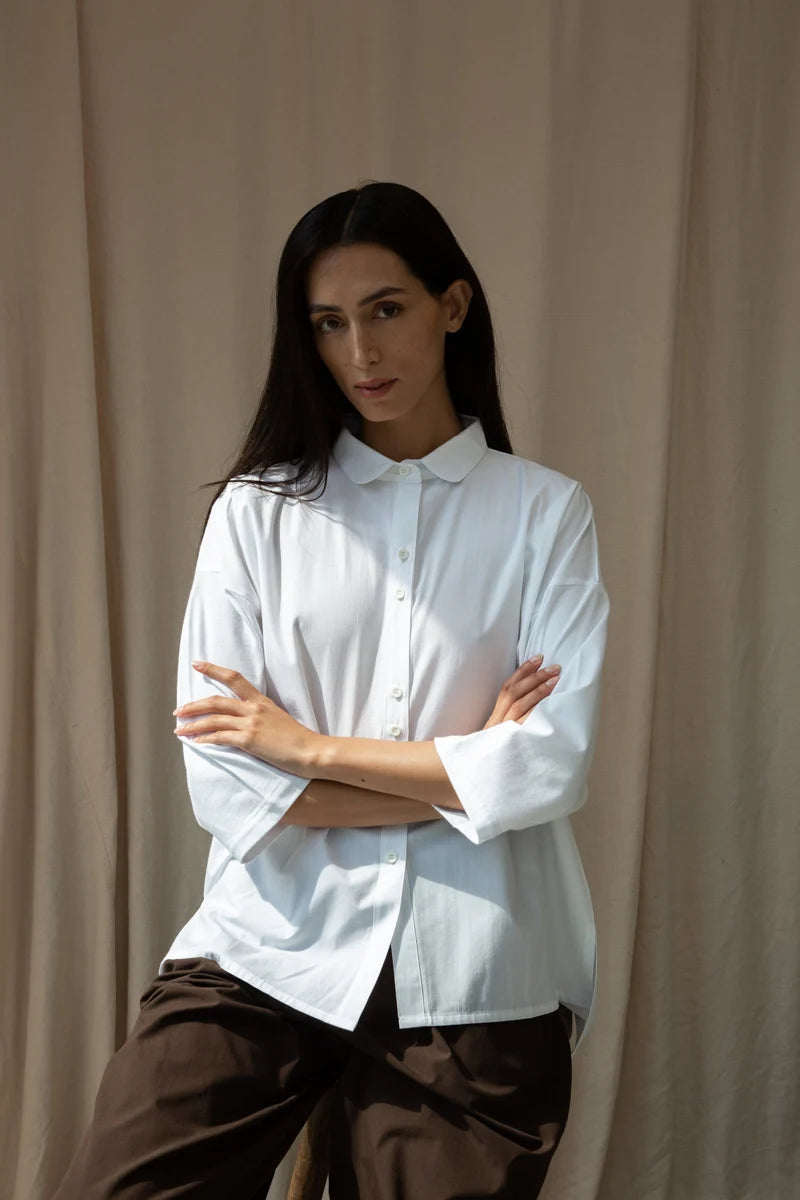 Reese Organic Cotton Jersey and Poplin Shirt