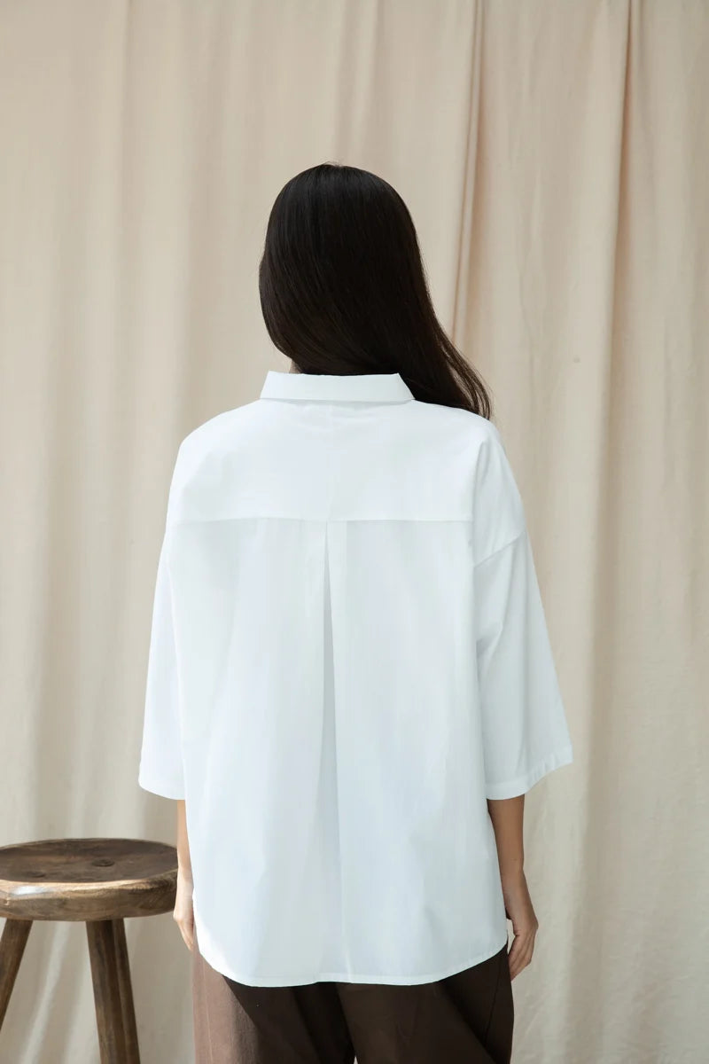 Reese Organic Cotton Jersey and Poplin Shirt