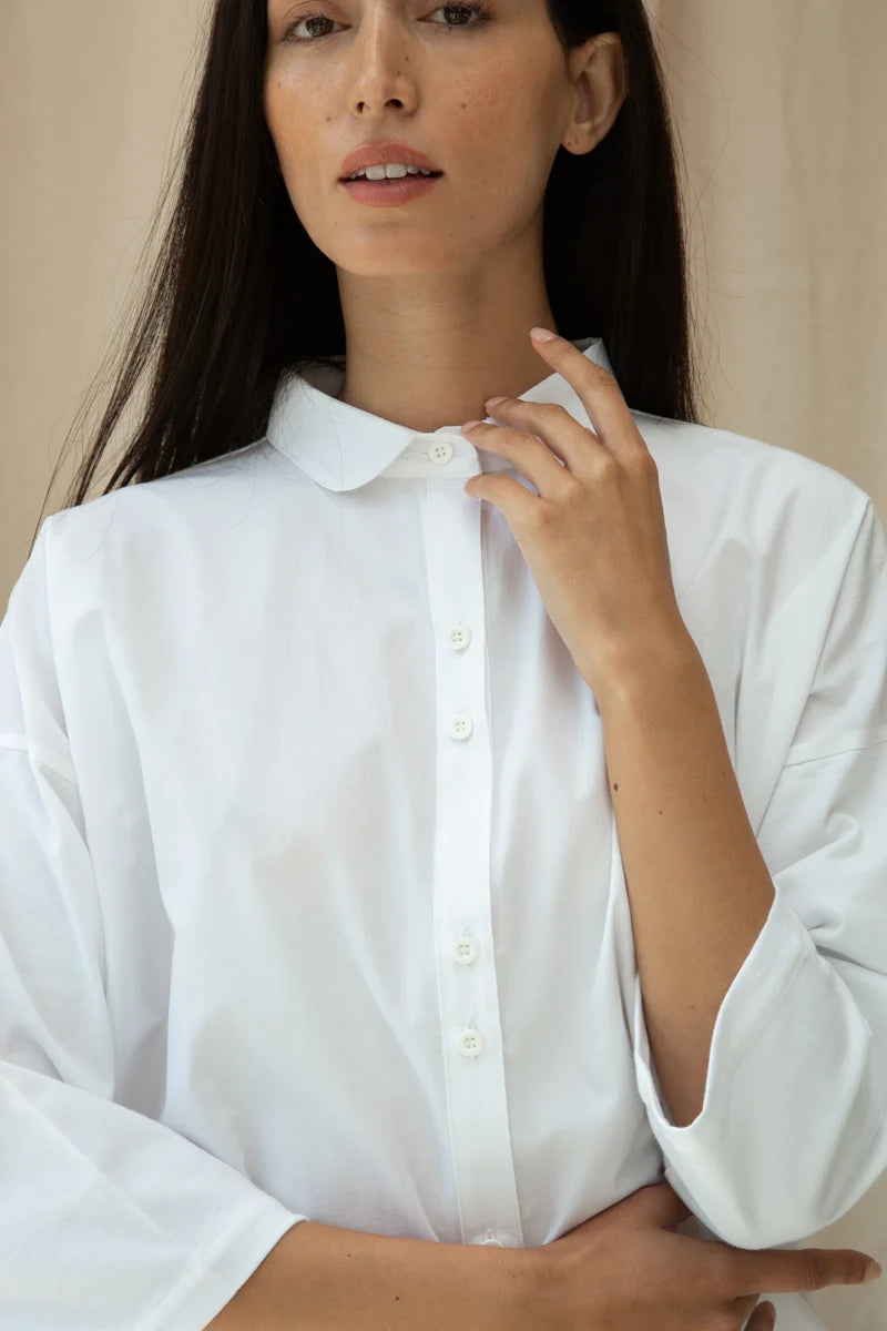 Reese Organic Cotton Jersey and Poplin Shirt