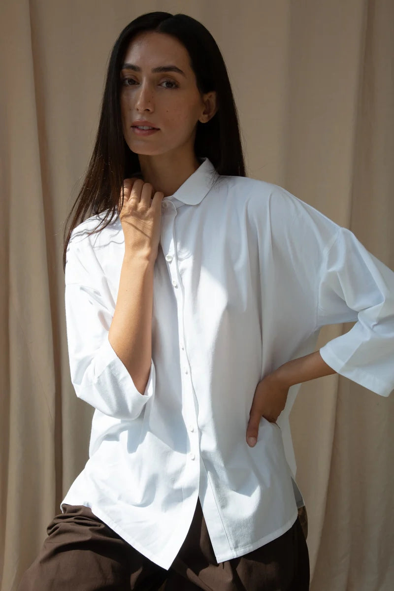 Reese Organic Cotton Jersey and Poplin Shirt