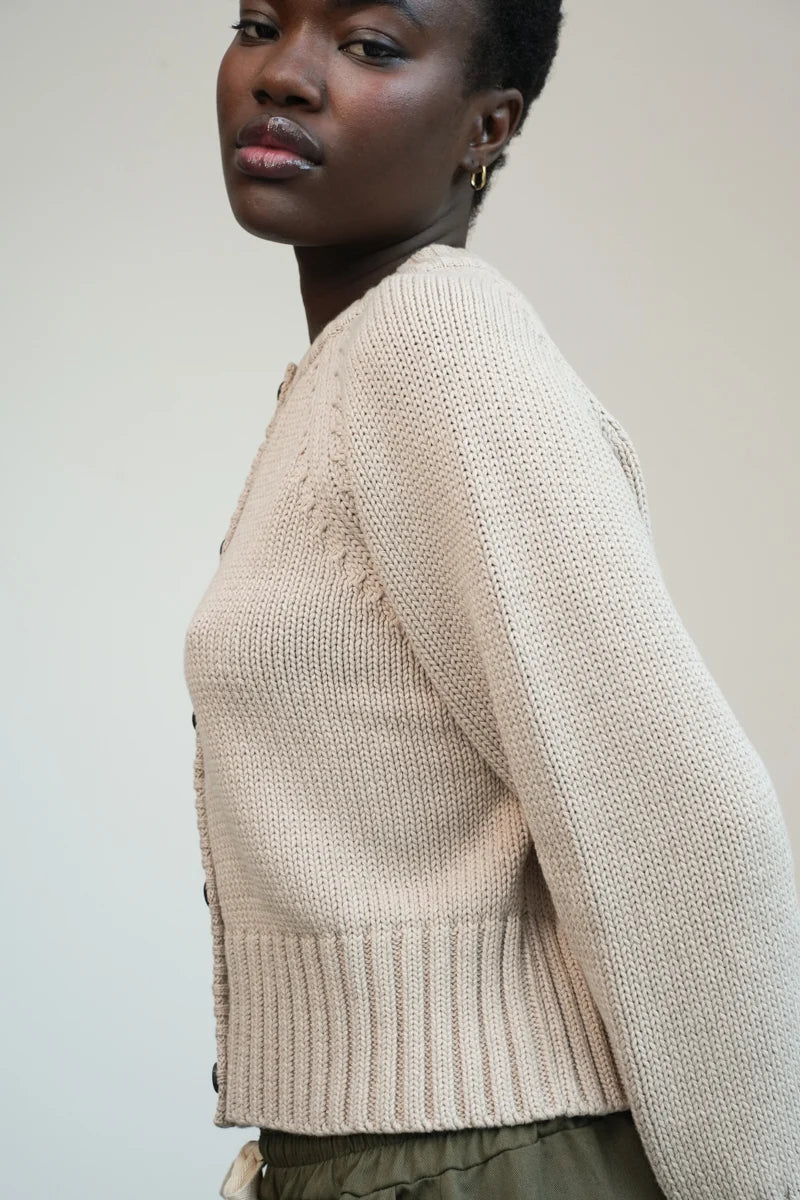 Sian Organic Cotton Knitted Cardigan