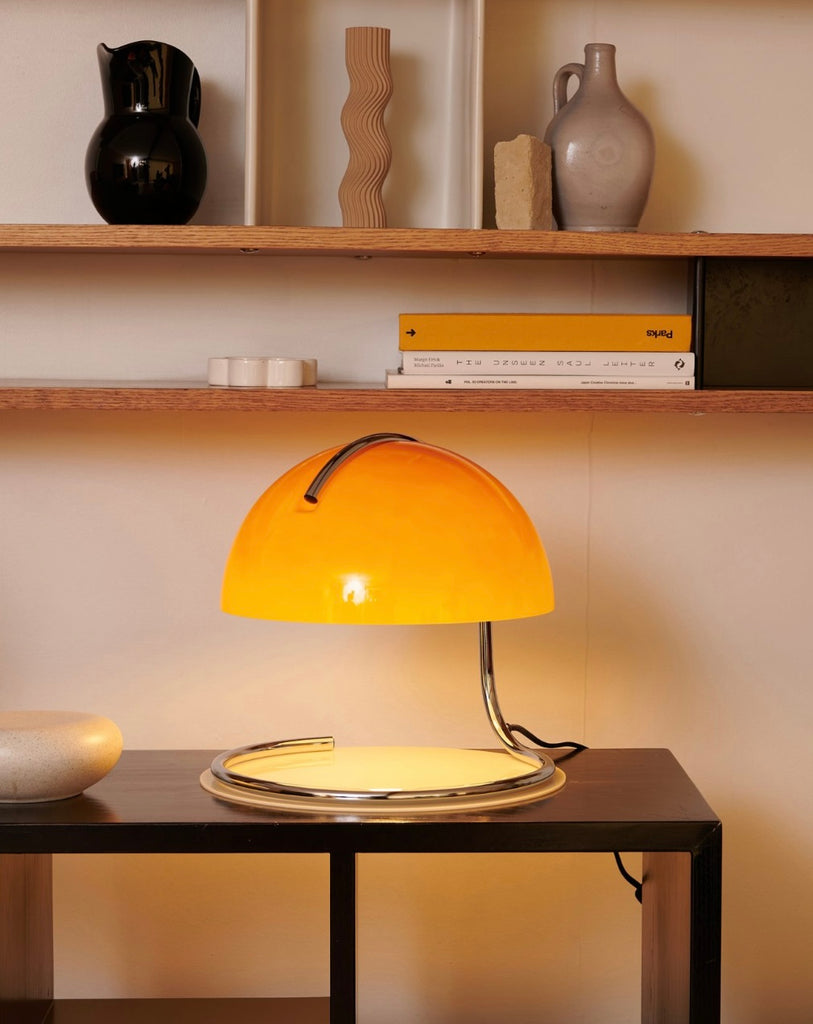 Esme Glass Table Lamp - Orange