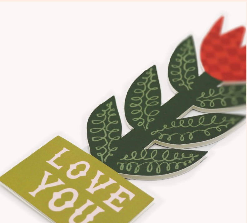 Checkerboard I love you Lily Card