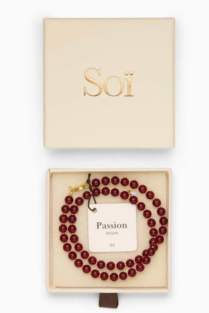 Hailey Red Jade Necklace