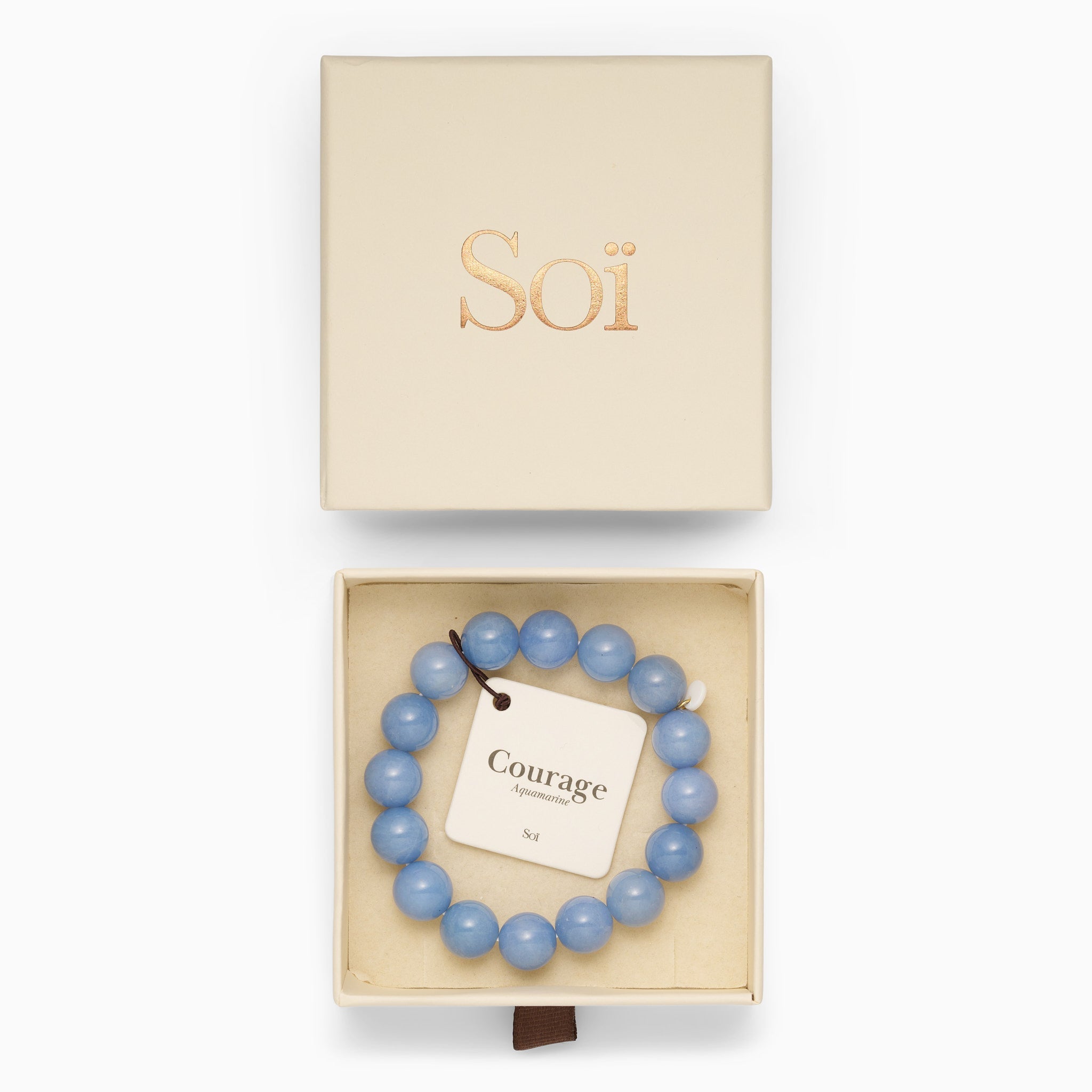 Chunky Aquamarine Courage Bracelet