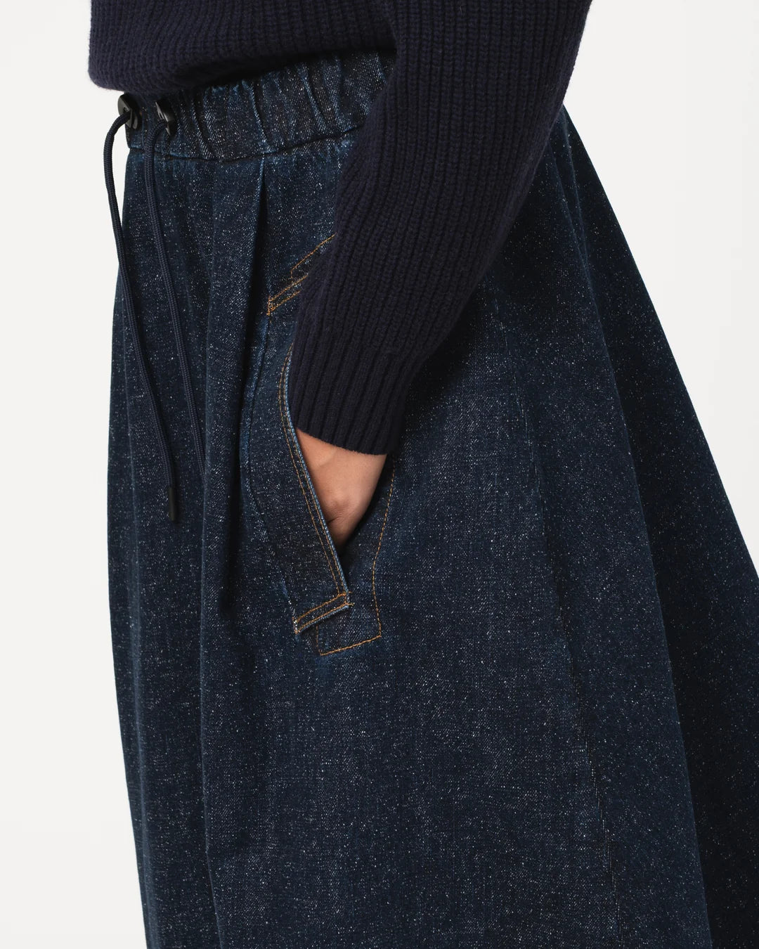 Meadow Skirt Neppy Denim - Indigo