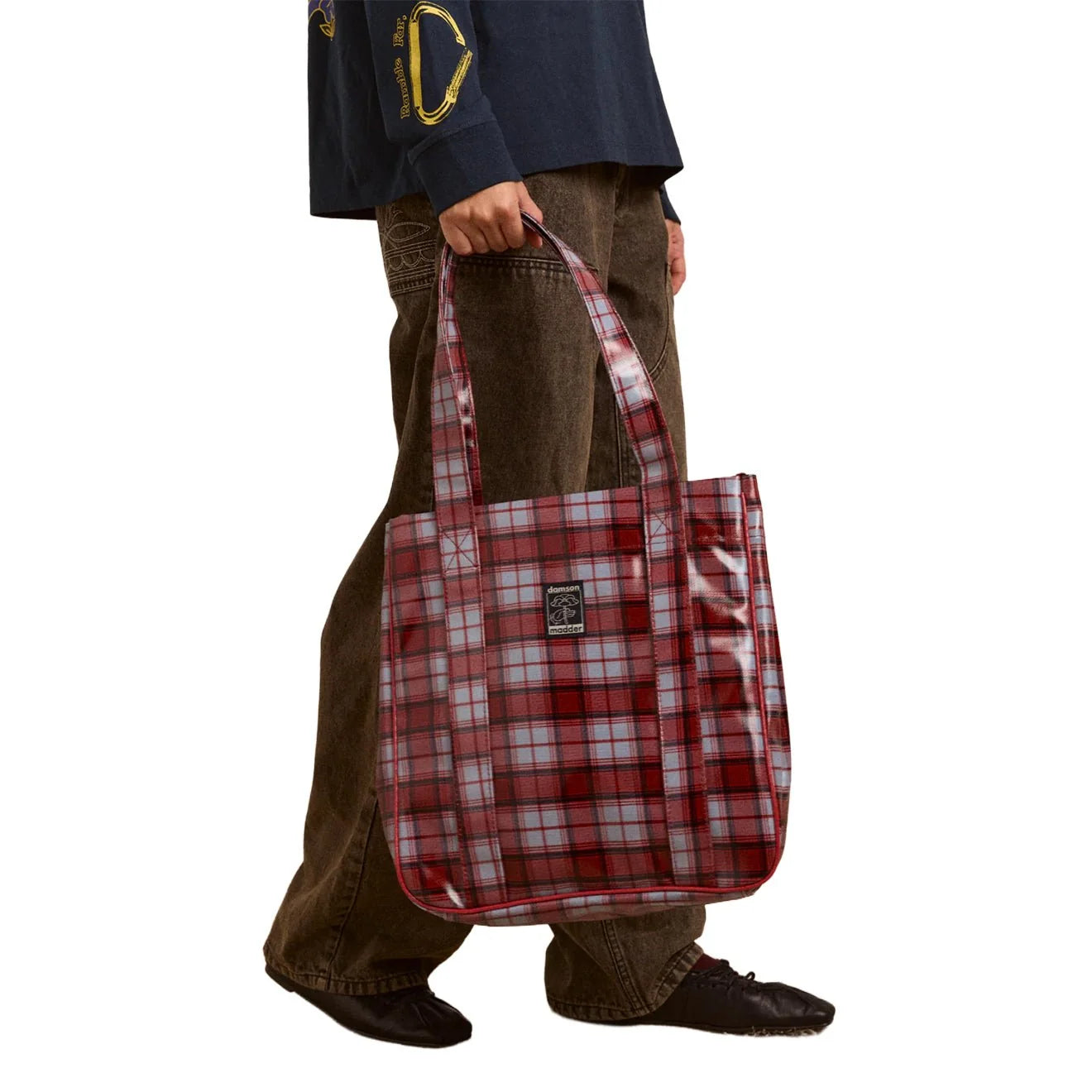 Blue Fog Multi Check Tote
