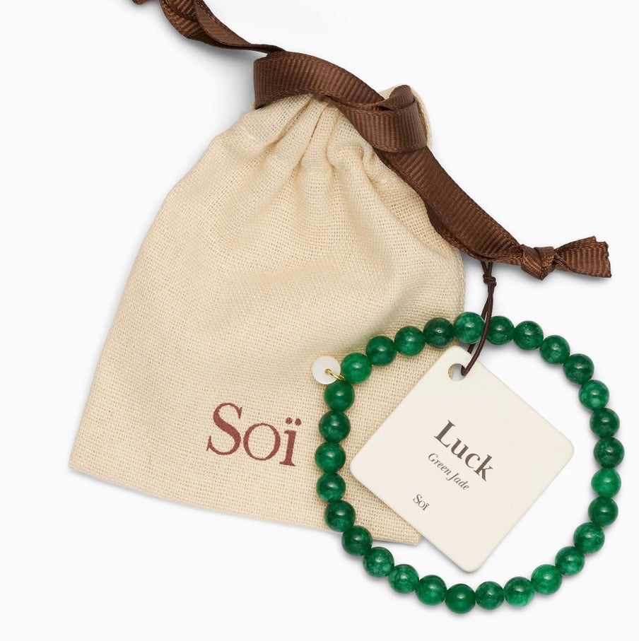 Essential Green Jade Stretch Bracelet