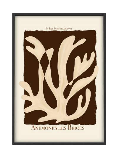 Anemones les Beiges Poster