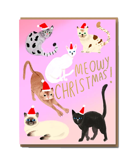 Meowy Christmas Cards - Set of 8