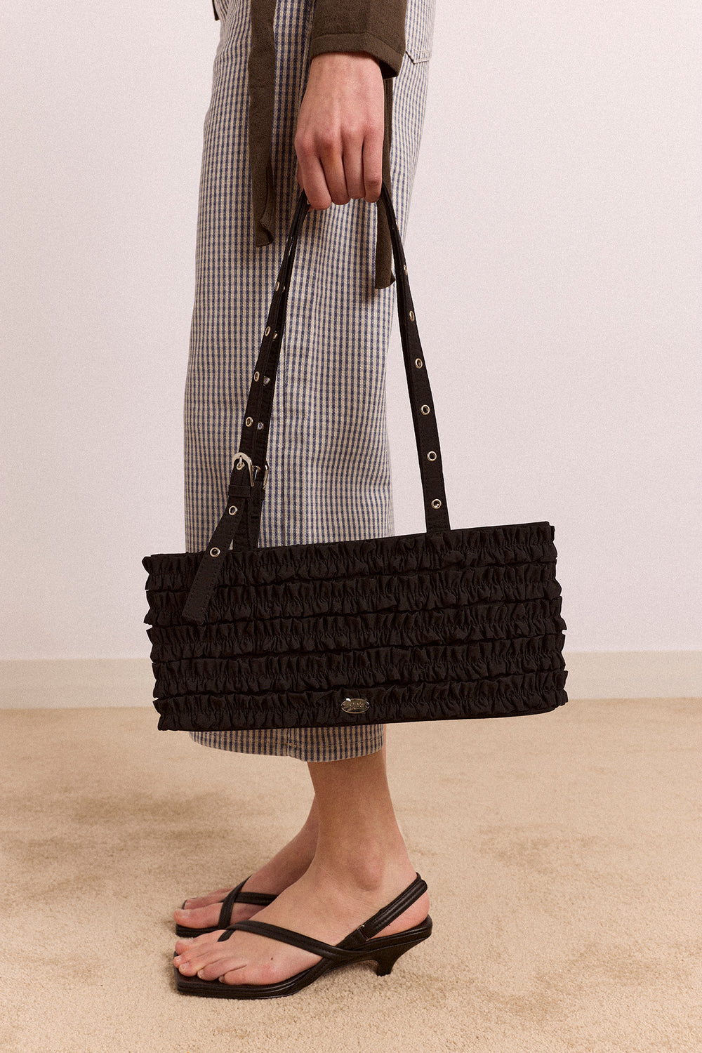 Sophia Ruffle Bag - Black