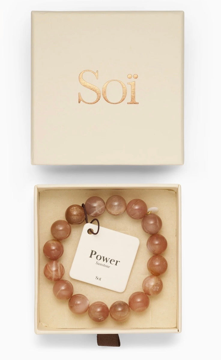 Chunky Sunstone Stretch Bracelet
