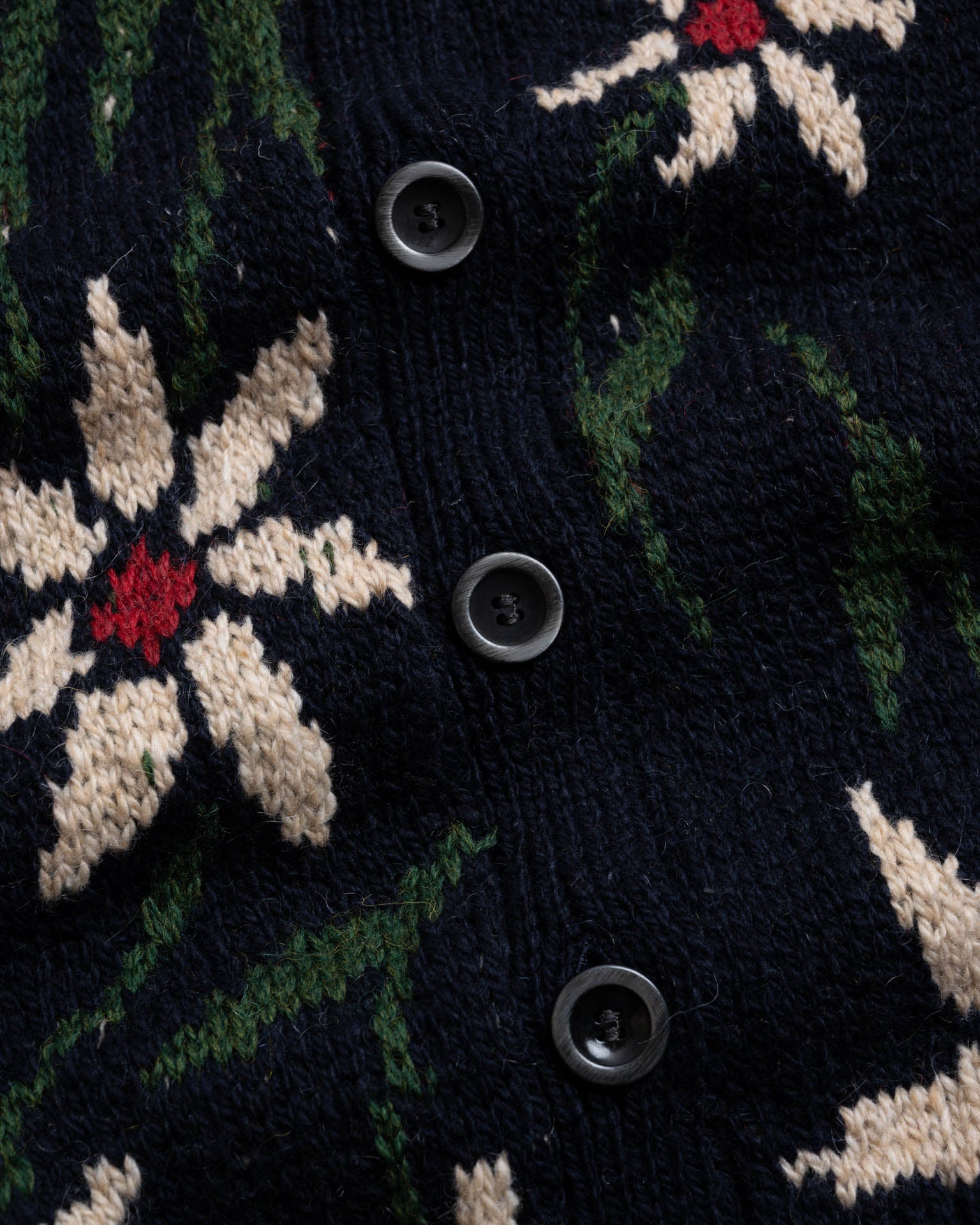 Flower Cardigan - Navy