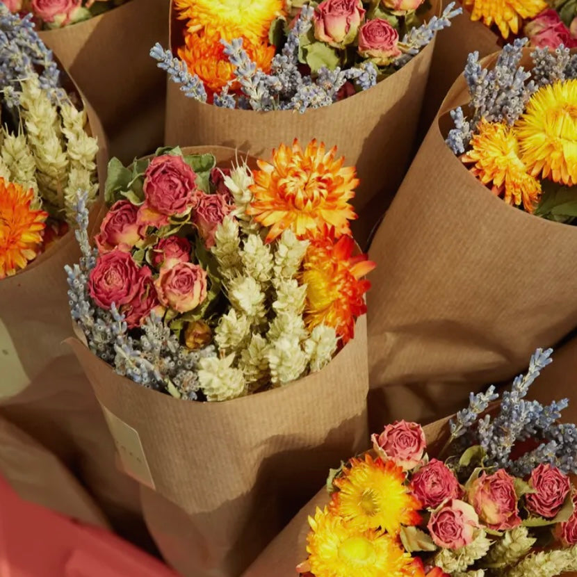 Market More Dried Flower Bouquet - Orange