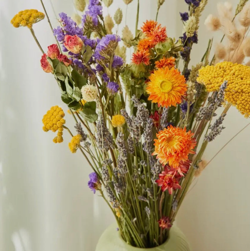 Medium Dried Flower Bouquet - Orange