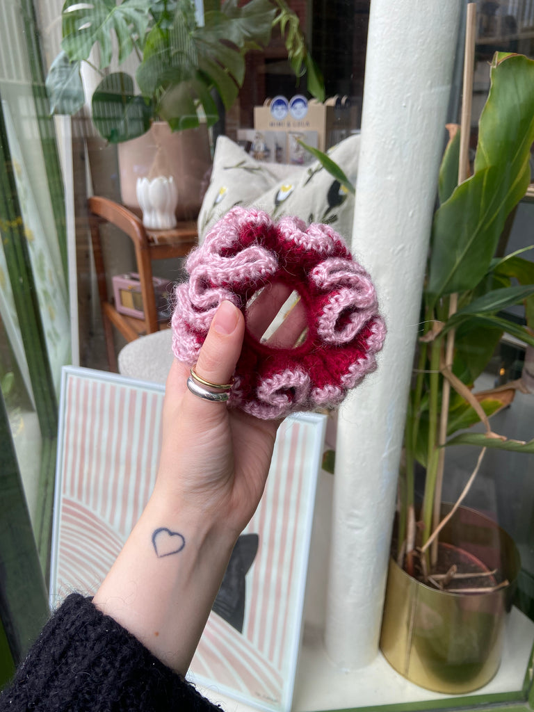 Handmade Crochet Ruffle Scrunchies