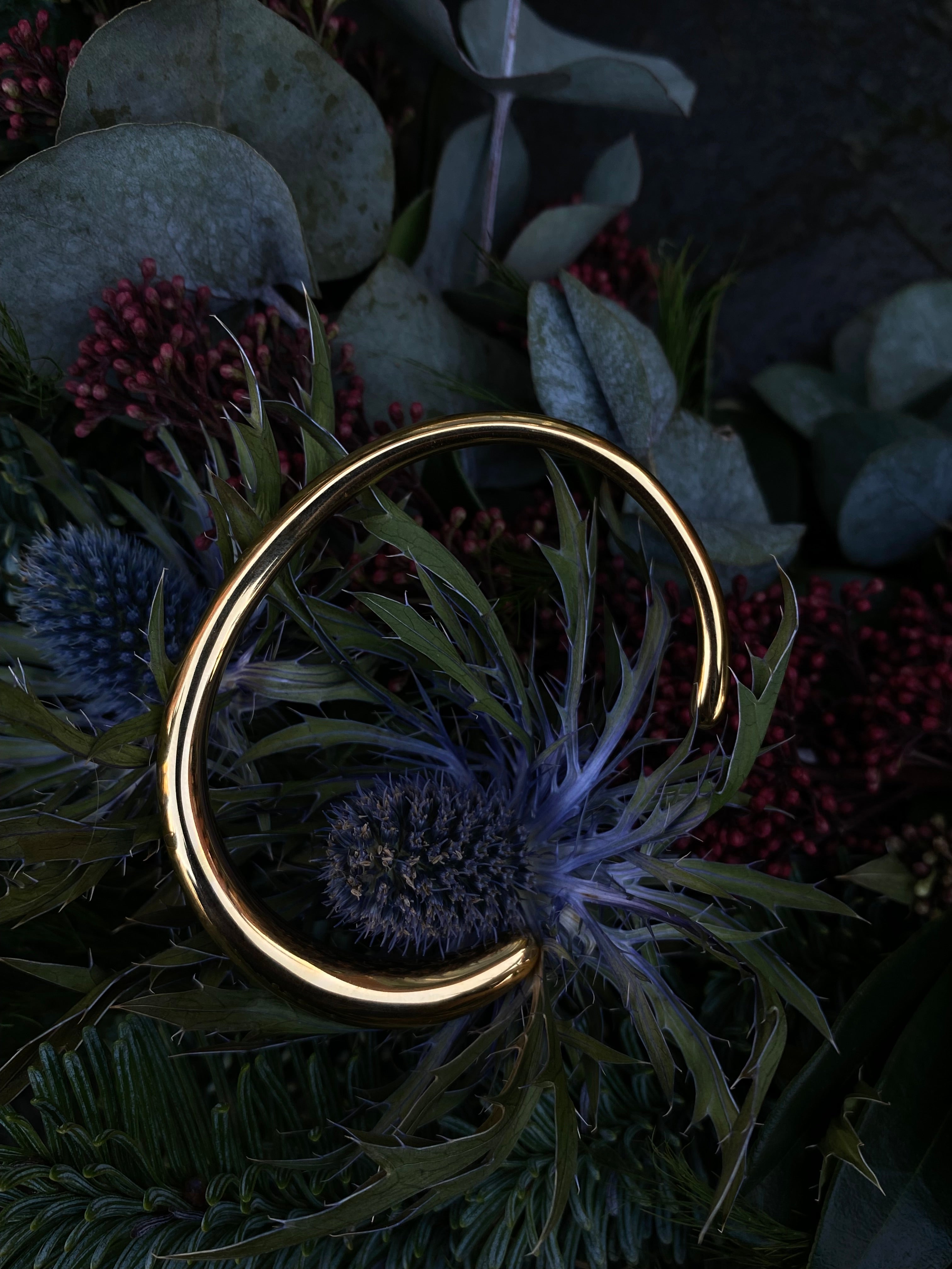 Fluid Cuff Bangle - Gold