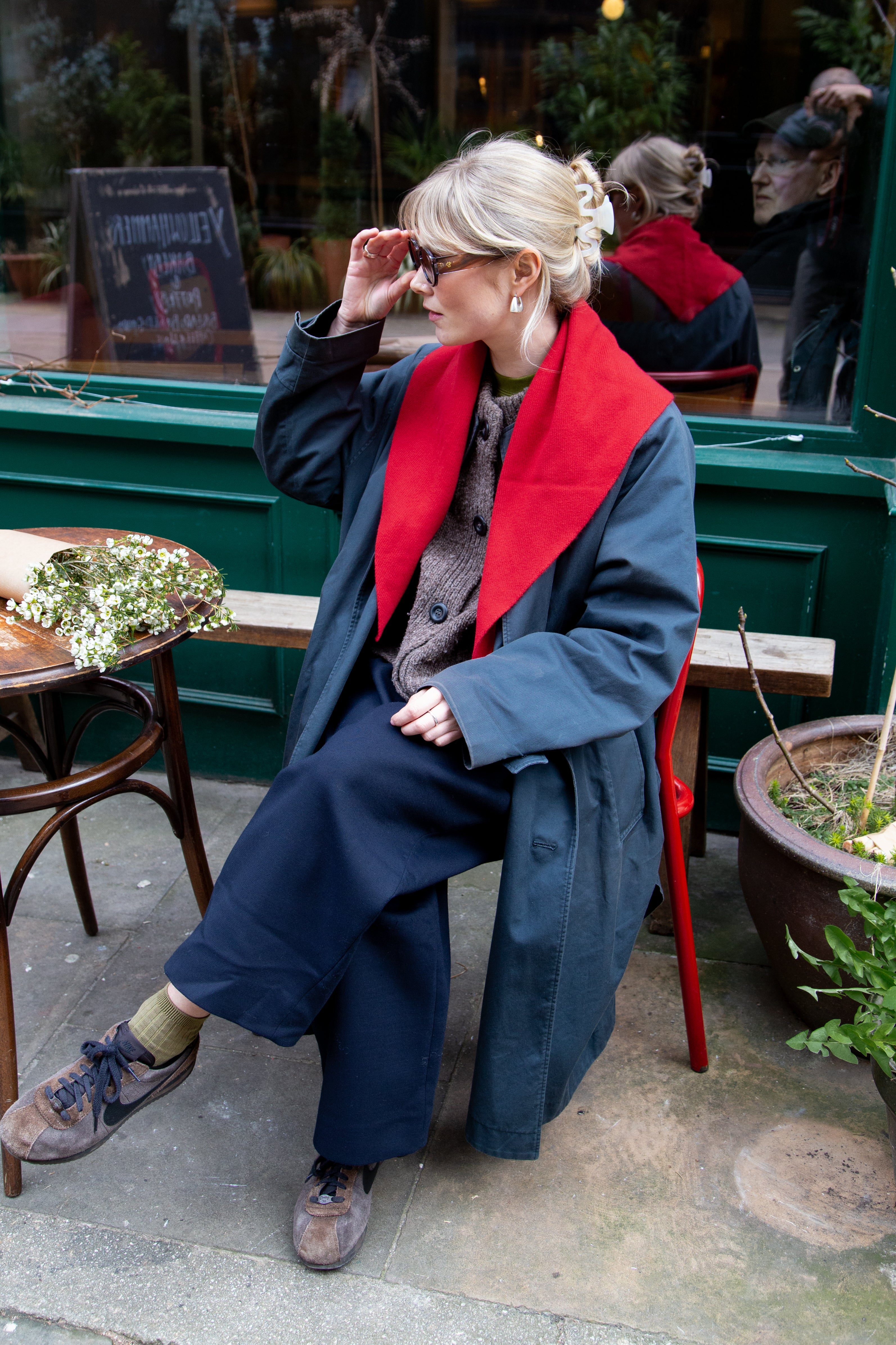 Triangle Neck Scarf - Ruby Red