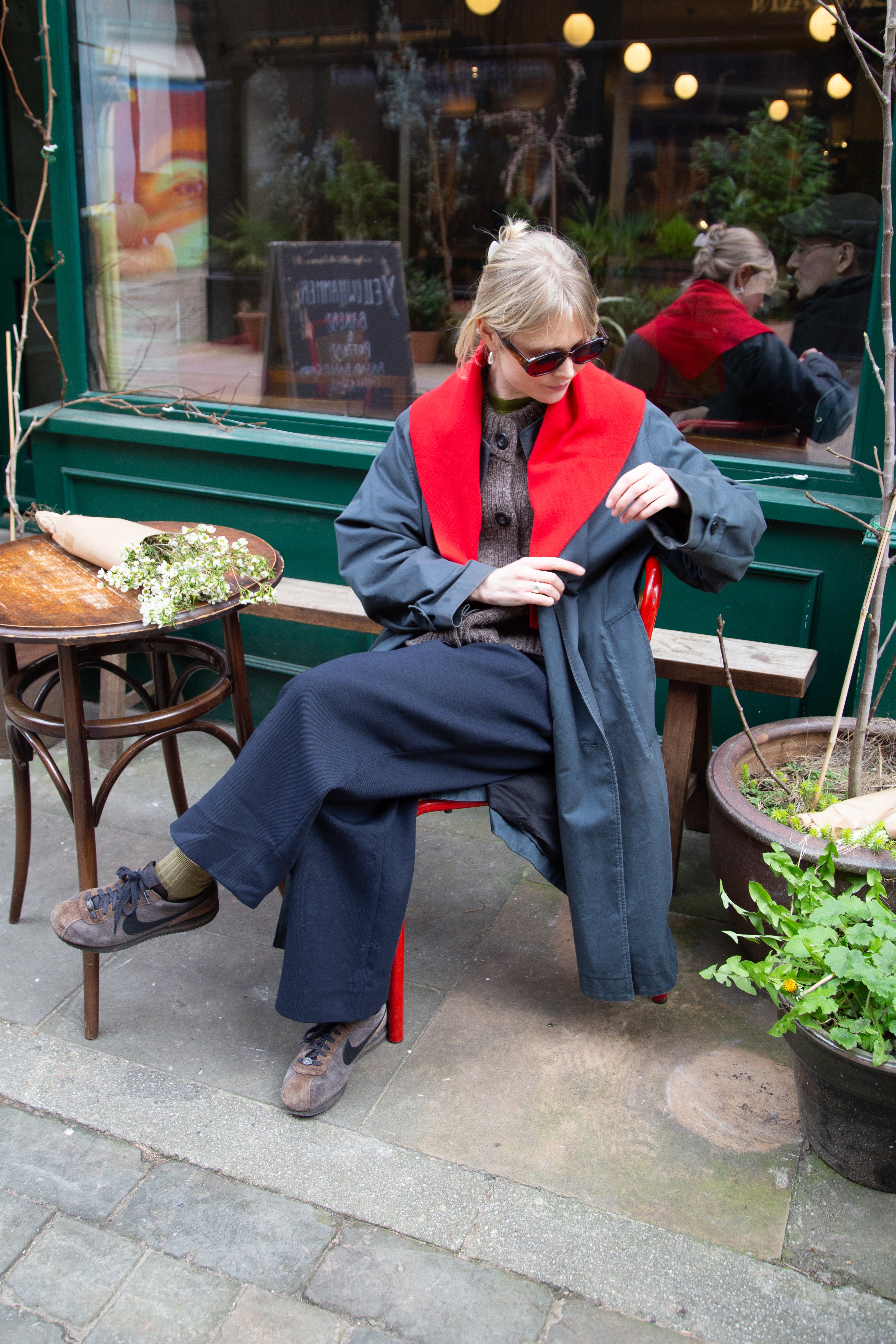 Triangle Neck Scarf - Ruby Red