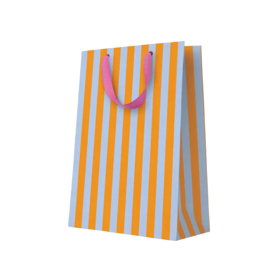 Orange & Blue Stripe Large Gift Bag
