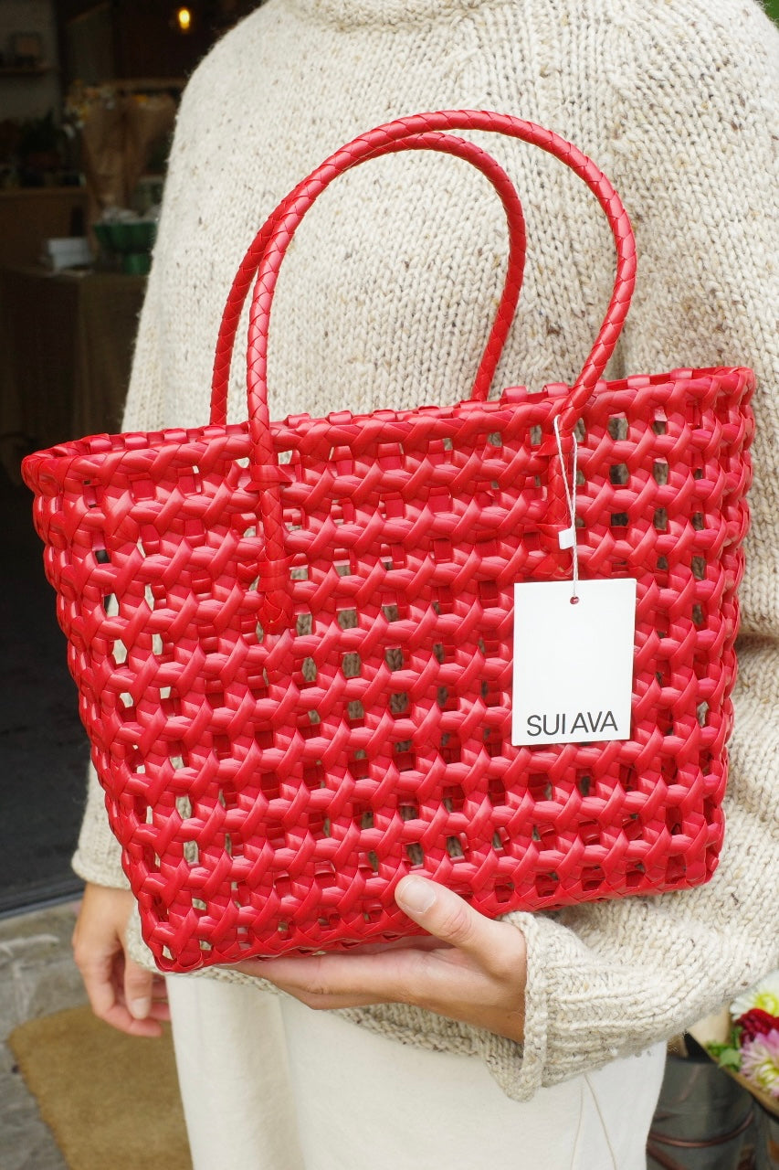 KAYA Woven Tote - Red