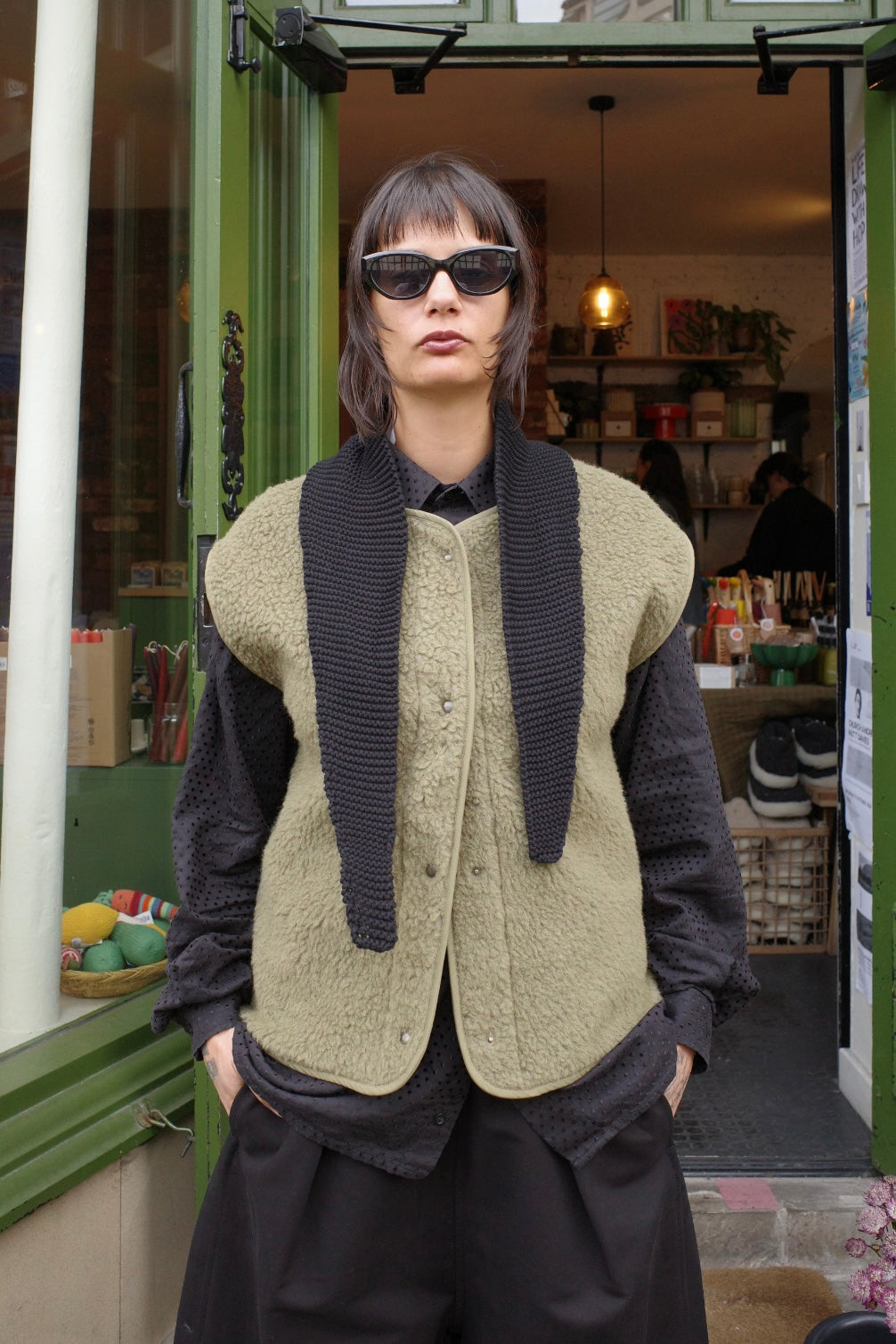 Wool Adult Jacket - Taupe Vert