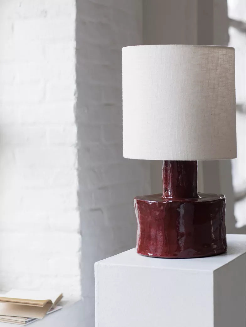 Table Lamp Red - Beige Catherine