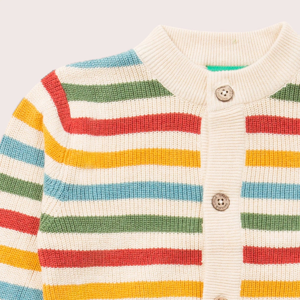 Summer Rainbow Striped Knitted Cardigan