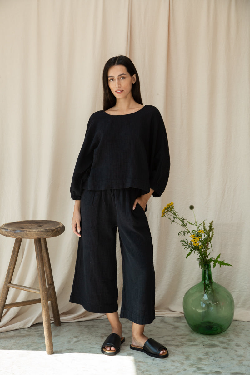 Ivy Organic Cotton Cheesecloth Top