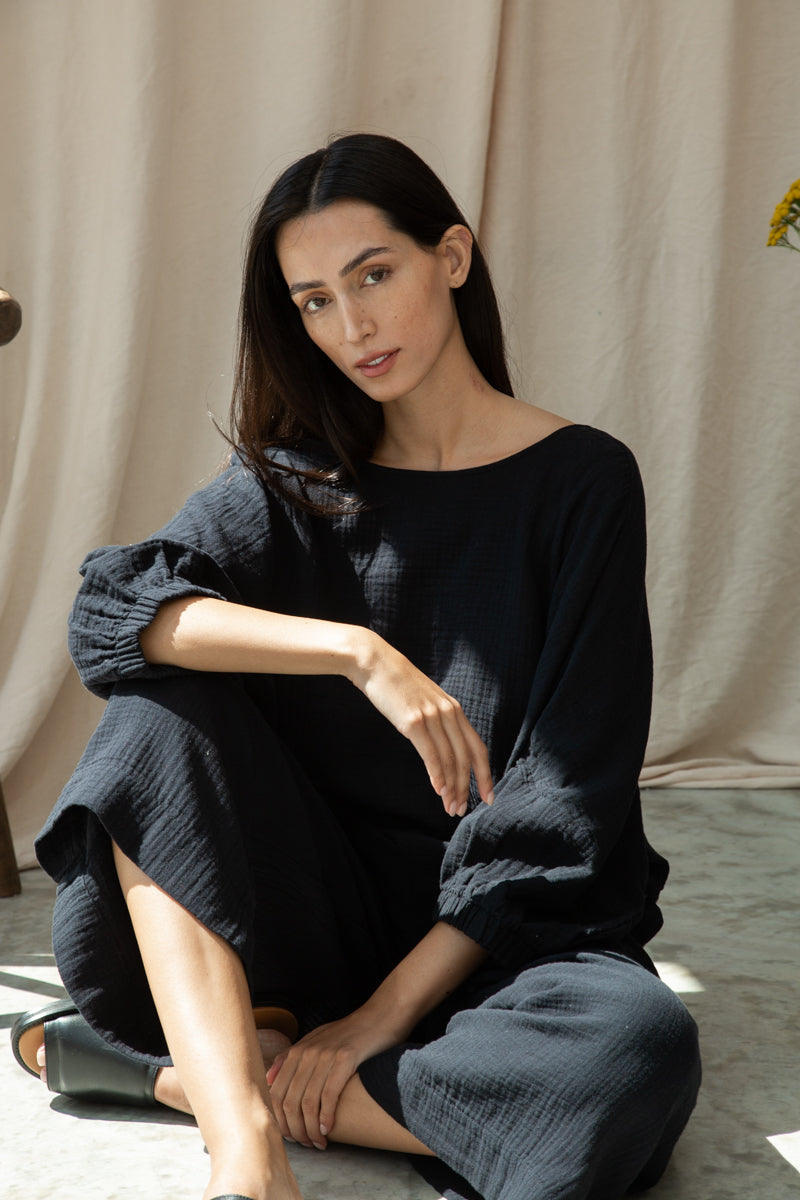 Ivy Organic Cotton Cheesecloth Top